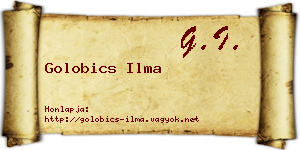 Golobics Ilma névjegykártya